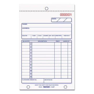 Rediform® Sales Book, Two-part Carbonless, 4.25 X 6.38, 1-page, 50 Forms freeshipping - TVN Wholesale